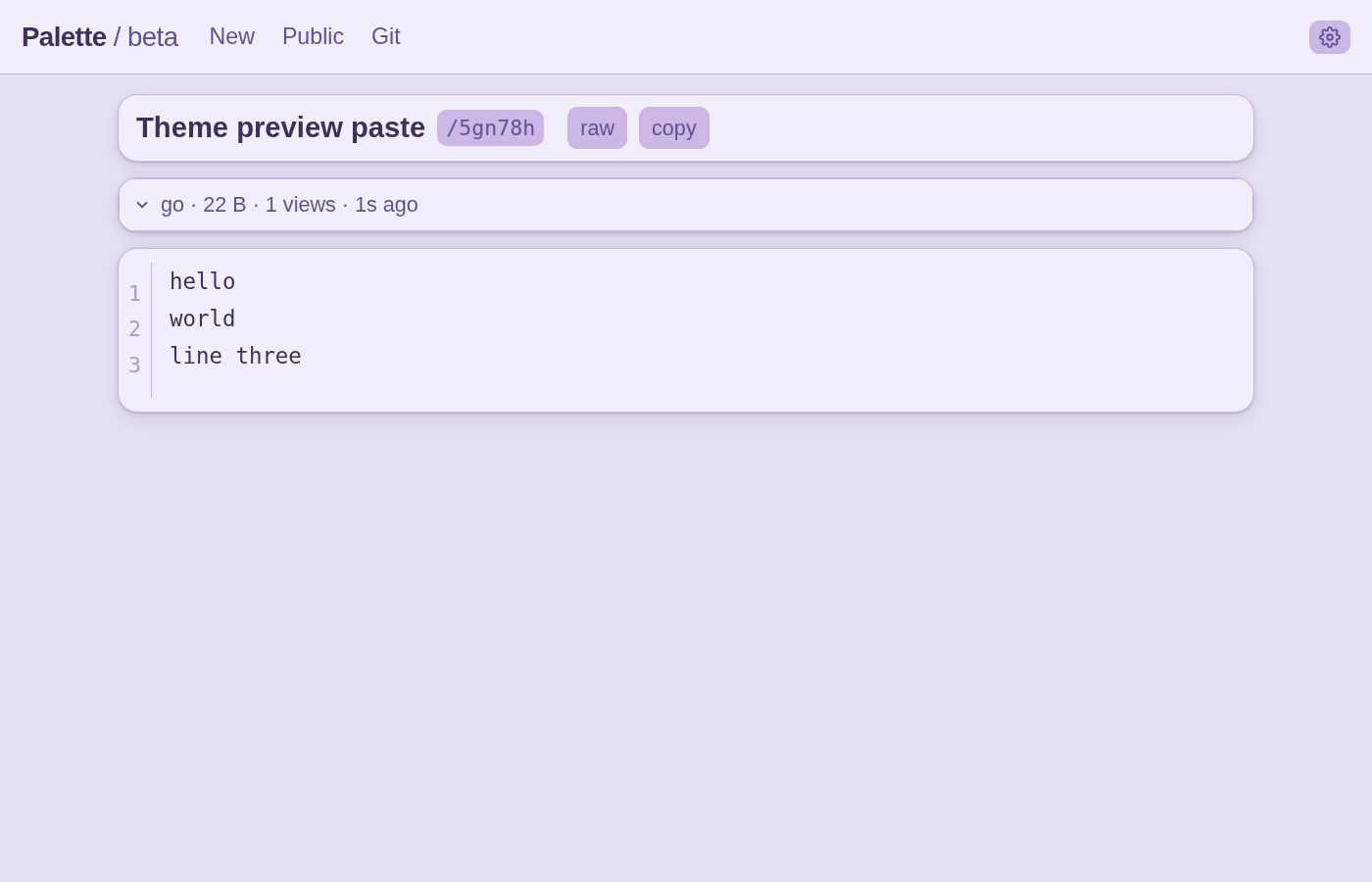 Paste view