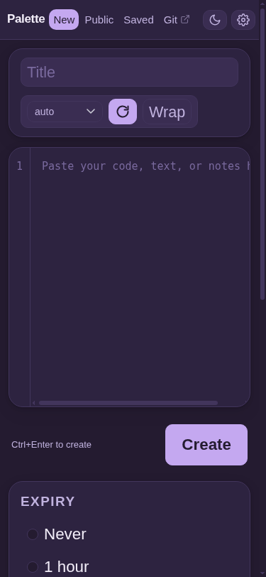Editor at mobile width
